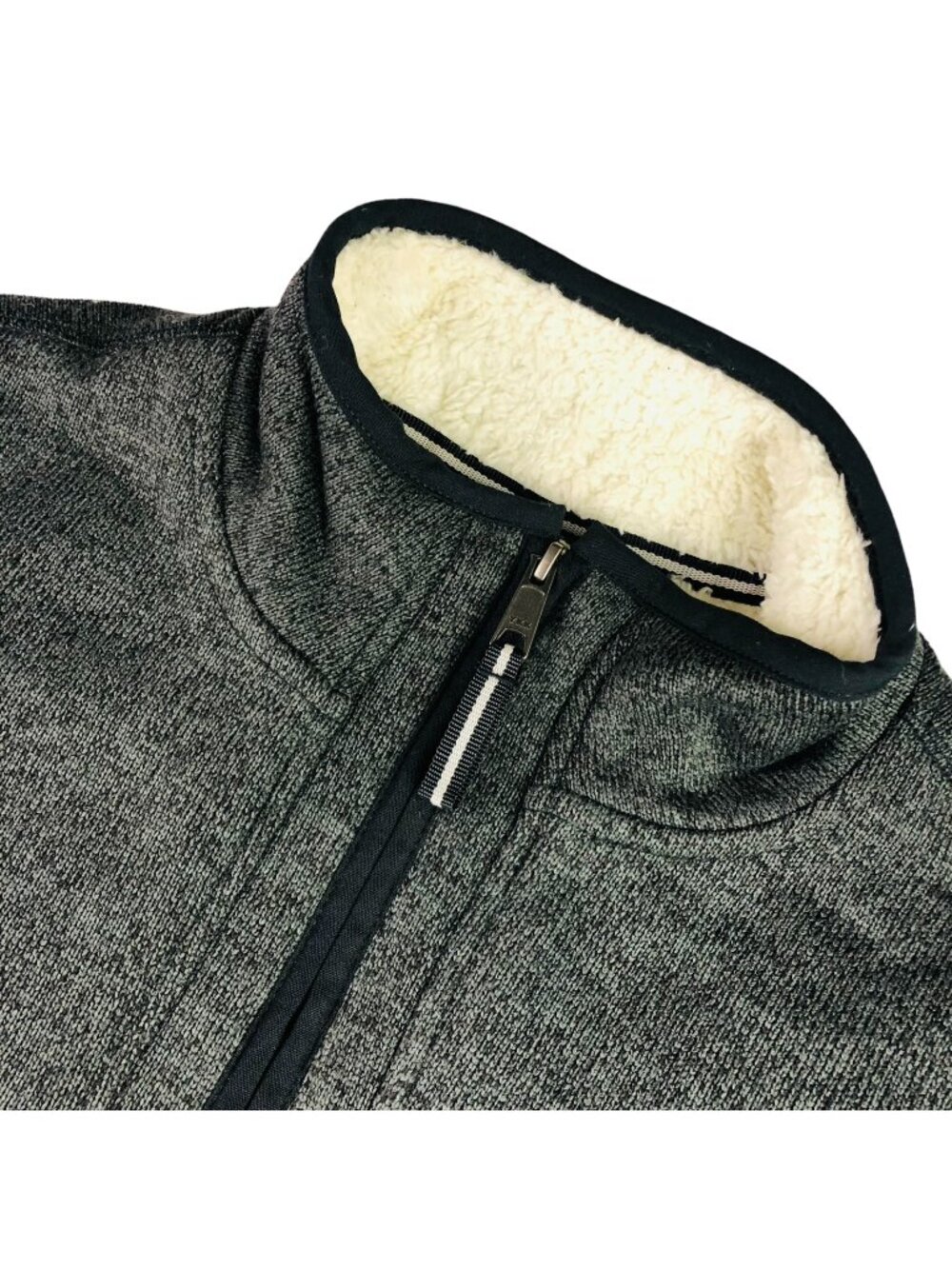 Orvis Men's 1/4 Zip Thick Sherpa Lined Pullover Sweater Dark Gray • Medium